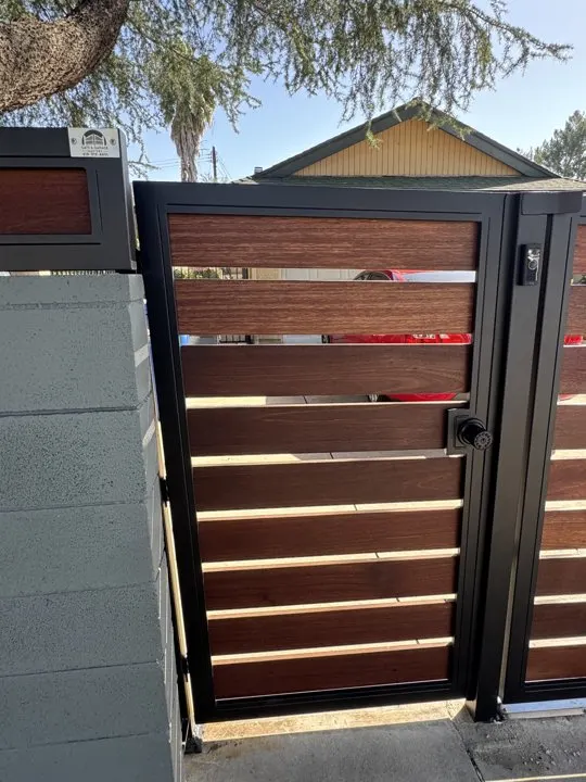 Pedestrian entry and horizontal infill spacing