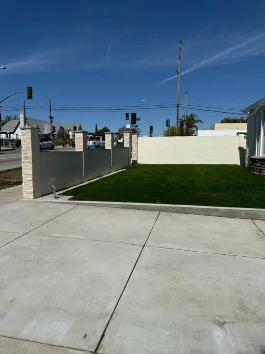 Inside view of the dark residential perimeter