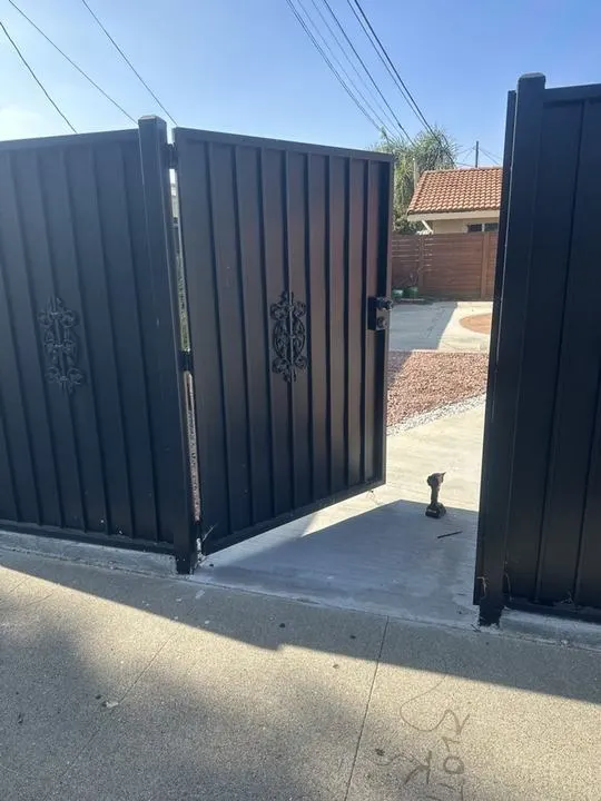Vertical-panel service gate shown open.