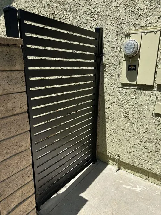 Angled view of the slats and frame
