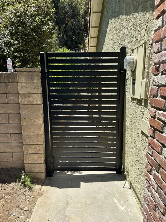 Closed pedestrian gate